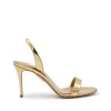 GOLD-TONE LEATHER SANDALS