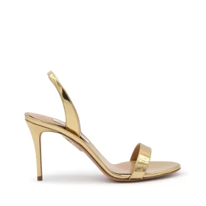 GOLD-TONE LEATHER SANDALS
