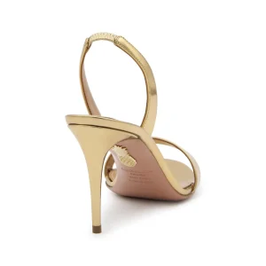 GOLD-TONE LEATHER SANDALS