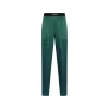 GREEN SILK PANTS