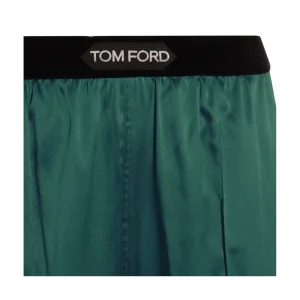GREEN SILK PANTS