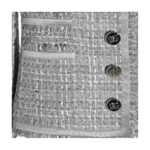 GREY COTTON BLAZER