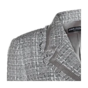 GREY COTTON BLAZER