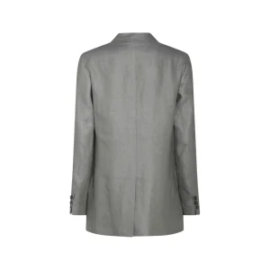 GREY LINEN CASUAL JACKET