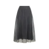 GREY SILK SKIRT