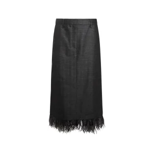 GREY WOOL SKIRT