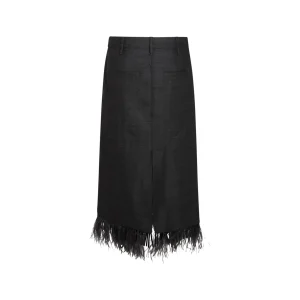 GREY WOOL SKIRT