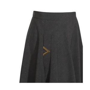 GREY WOOL SKIRT