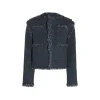 INDIGO BLUE COTTON CASUAL JACKET