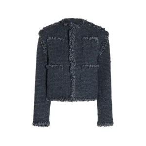 INDIGO BLUE COTTON CASUAL JACKET