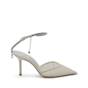 IVORY CANVAS SAEDA PUMPS