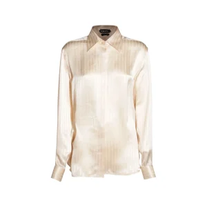 LIGHT BEIGE SILK SHIRT