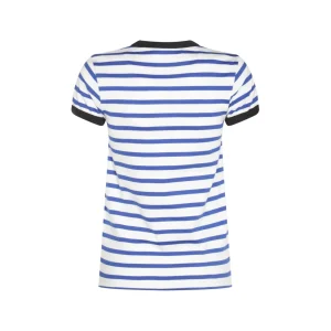 LIGHT BLUE AND WHITE T-SHIRT