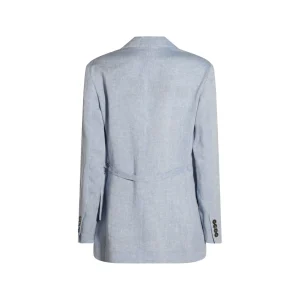 LIGHT BLUE COTTON BLAZER