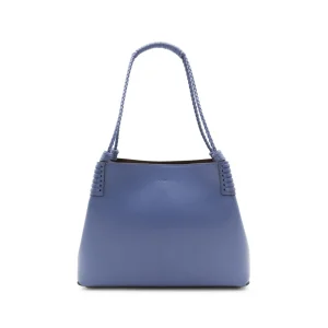 LIGHT BLUE LEATHER SHOULDER BAG