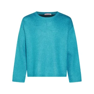 LIGHT BLUE SILK KNITWEAR