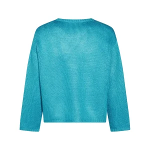 LIGHT BLUE SILK KNITWEAR