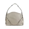 NATURAL BEIGE LEATHER VOYOU MEDIUM SHOULDER BAG