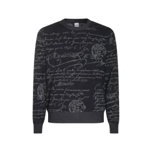 NAVY AND GREY WOOL KNITWEAR