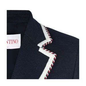 NAVY BLUE COTTON BLAZER