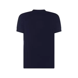 NAVY BLUE VISCOSE BLEND T-SHIRT