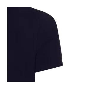 NAVY BLUE VISCOSE BLEND T-SHIRT