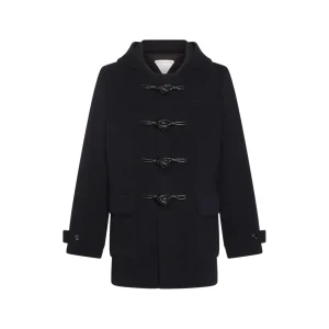 NAVY BLUE WOOL COAT