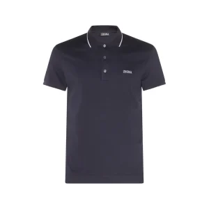 NAVY COTTON POLO SHIRT