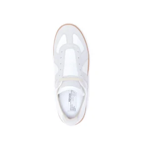 OFF WHITE LEATHER AND GREY REPLICA SNEAKERS