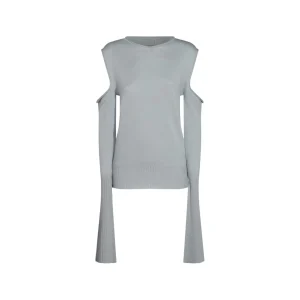 PALE BLUE WOOL KNITWEAR
