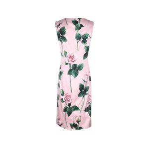 PINK AND GREEN VISCOSE BLEND DRESS