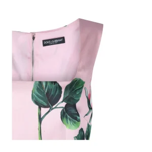 PINK AND GREEN VISCOSE BLEND DRESS