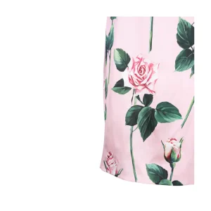 PINK AND GREEN VISCOSE BLEND DRESS