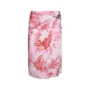 PINK AND WHTE VISCOSE SKIRT