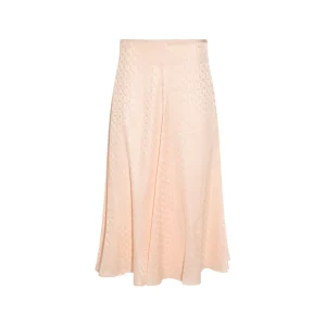 PINK BEIGE SILK SKIRT
