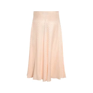 PINK BEIGE SILK SKIRT