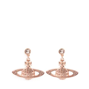 PINK GOLD MINI BAS RELIEF DROP EARRINGS