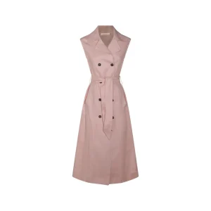 PINK LINEN SHIRT DRESS
