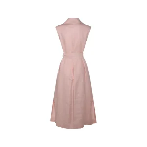 PINK LINEN SHIRT DRESS