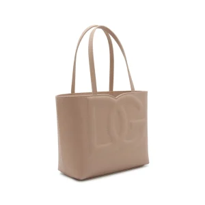 POWDER PINK LEATHER TOTE BAG