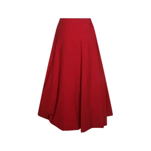RED COTTON SKIRT
