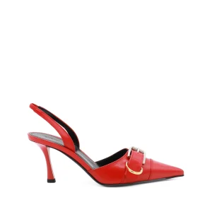 RED LEATHER PUMPS