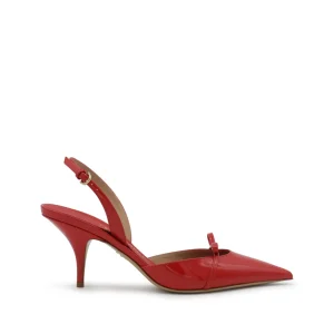 RED LEATHER PUMPS