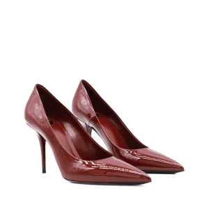 RED LEATHER PUMPS