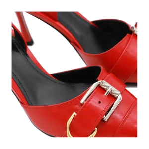 RED LEATHER PUMPS