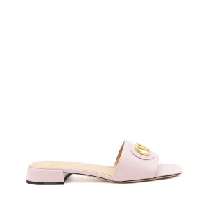 ROSE LEATHER FLAT