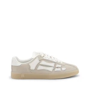 SAND SUEDE AND WHITE LEATHER PACIFI BONES SNEAKERS