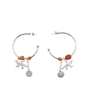 SILVER METAL EARRINGS