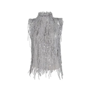 SILVER TONE COTTON KNITWEAR