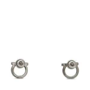 SILVER-TONE BRASS GANCINI EARRINGS